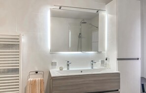 Shower, hair dryer