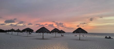 Beach nearby, sun-loungers, beach towels