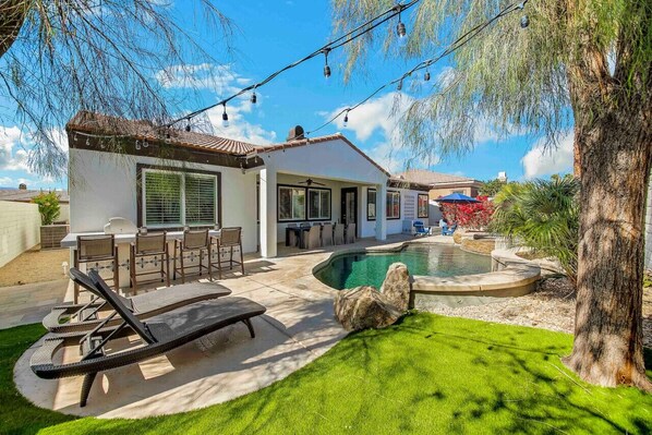 A heated pool