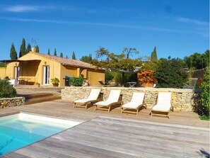 Outdoor pool, a heated pool