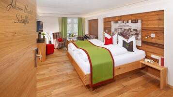 Ropa de cama de alta calidad y minibar