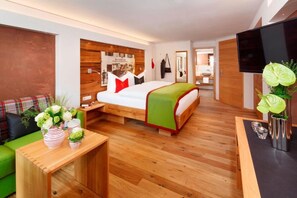 1 quarto, roupas de cama premium, frigobar, cofres nos quartos