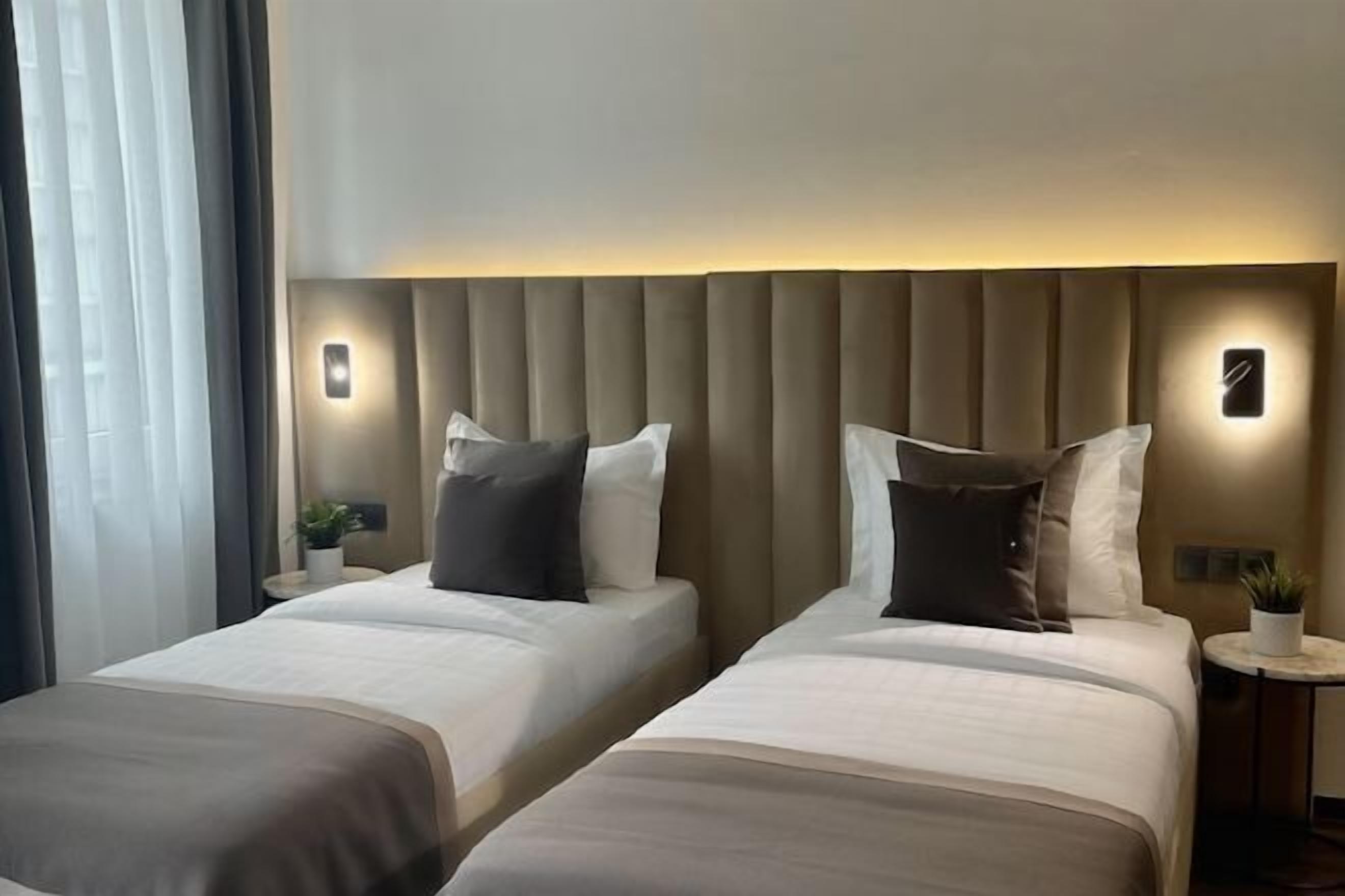 Literie hypoallergénique, mini-bar avec articles gratuits