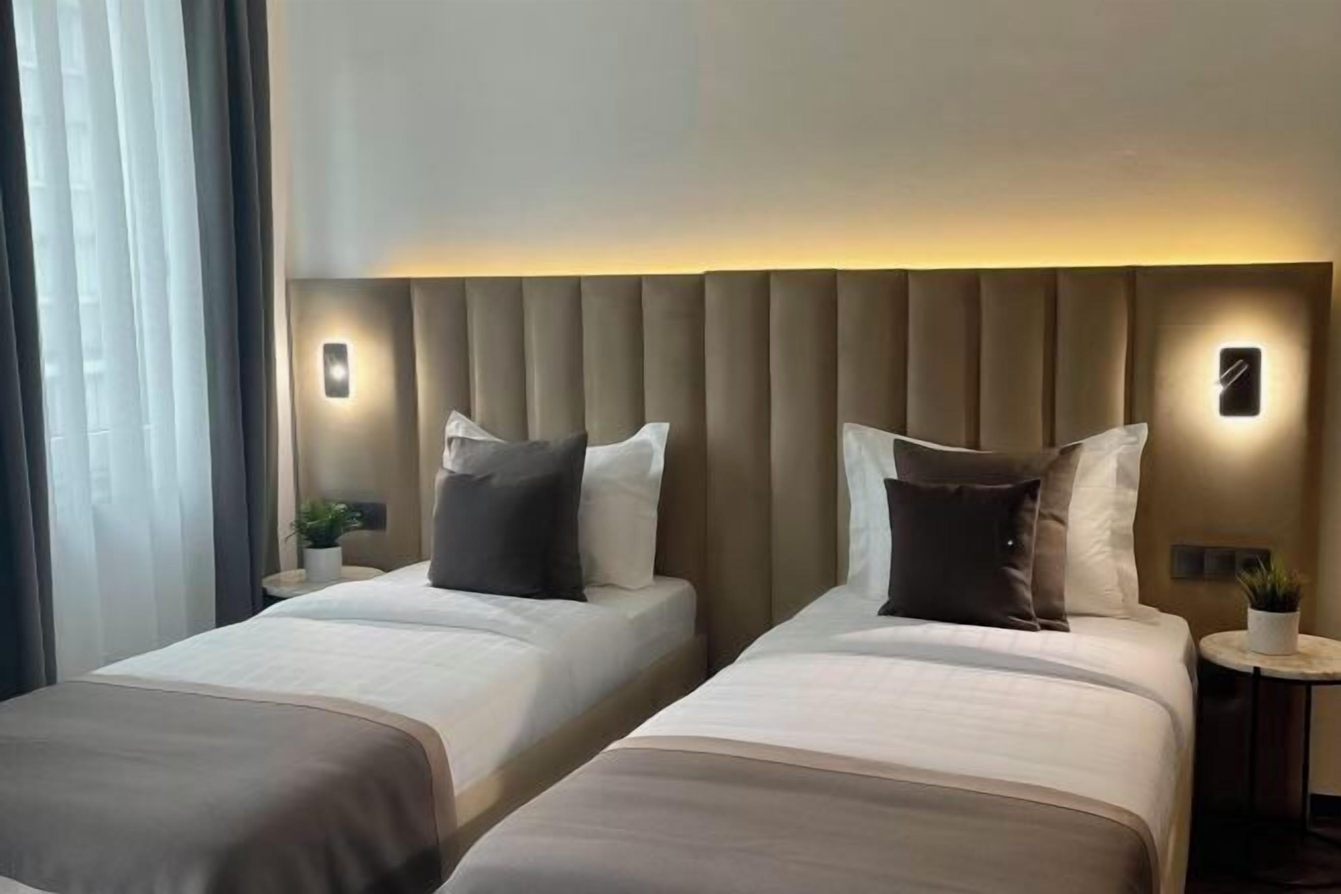 Literie hypoallergénique, mini-bar avec articles gratuits