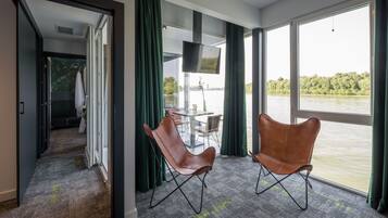 Comfort Apartment, Terrace, River View | Frette Italian sheets, premium bedding, pillow-top beds, minibar