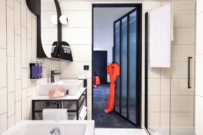 Room, 1 Double Bed with Sofa bed, Terrace (Tribe Max) | Bathroom | Designer toiletries, hair dryer, towels, soap - Tribe Paris La Defense Esplanade (Courbevoie)