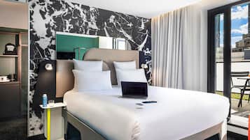 Kamar, balkon (Tribe Extra) | Seprai premium, bantalan ekstra lembut, minibar, dan brankas