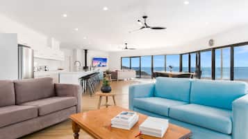 Televisión y chimenea