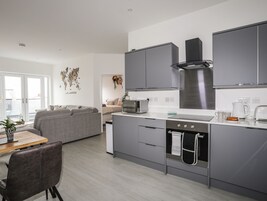 Fridge, microwave, dishwasher, electric kettle