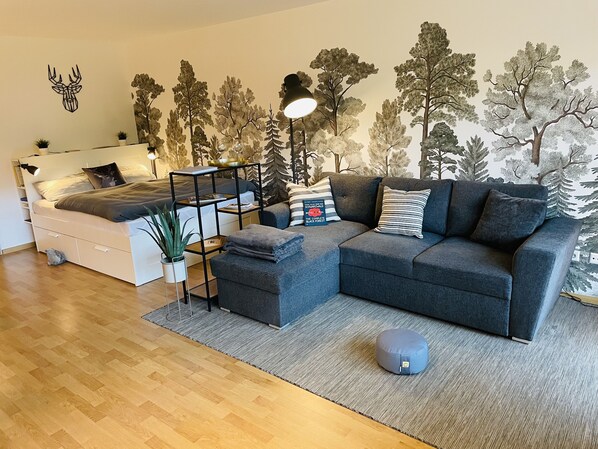 Smart TV, books, stereo