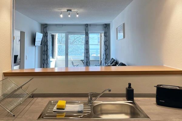 Departamento clásico, 2 habitaciones | Cocina privada | Refrigerador, microondas, horno y parrilla de estufa