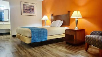 Escritorio, wifi gratis y ropa de cama