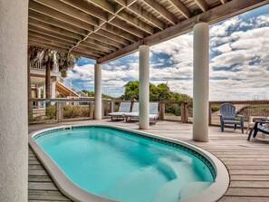 A heated pool