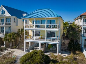 Exterior - Sea Chalet: 5BR Beachfront Home in Plantation- Sleeps 14, Pet Friendly! (St. George Island)