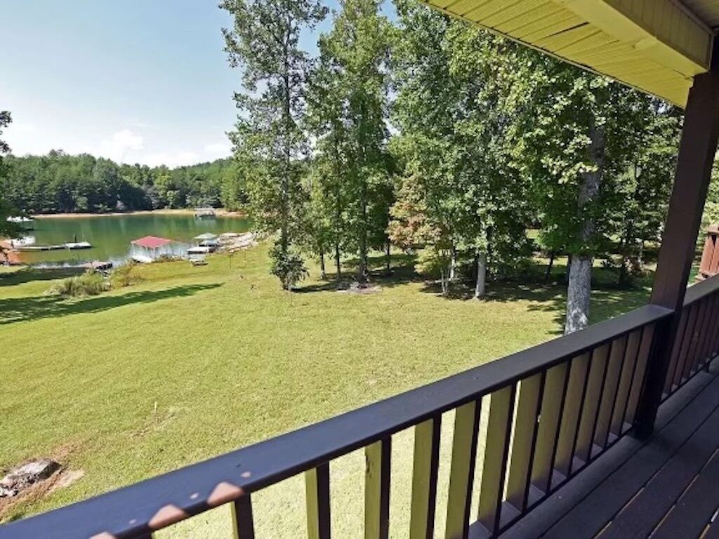 View of the backyard from the deck