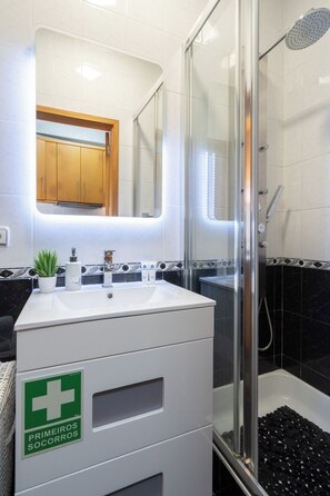 Shower, hair dryer