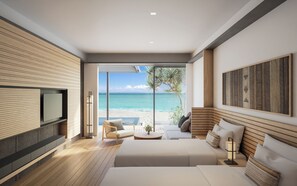 Two Bedroom Beach Pool Villa | 고급 침구, 오리/거위털 이불, 미니바, 객실 내 금고