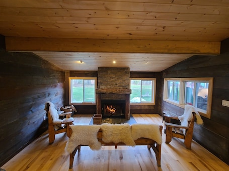 Interior. Off-grid Wilderness Lodge & Outfitter