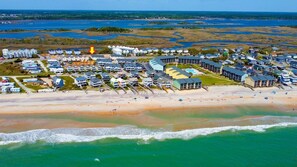 Beach nearby, sun loungers, beach towels