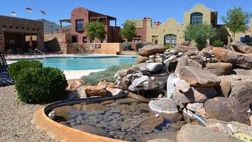 Outdoor pool, a heated pool