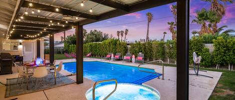 A heated pool