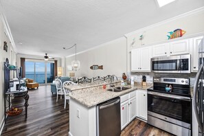 Fridge, microwave, oven, stovetop - Beach Front Condo! Newly Renovated! Awesome views! Private Balcony! (Gulf Shores)