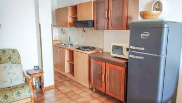 Fridge, oven, stovetop, cookware/dishes/utensils