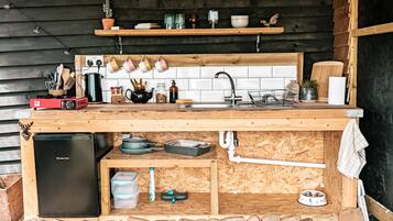 Fridge, stovetop, toaster, high chair