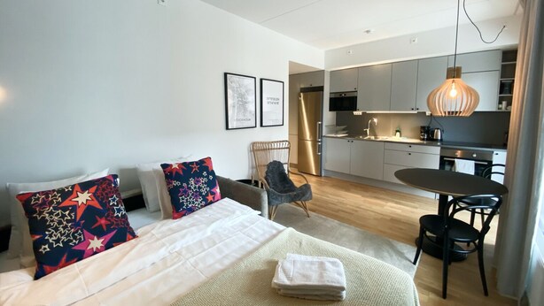 Unclassified image, 1 of 13, button - Studio Apartment With Sofa Bed (Sundbyberg)