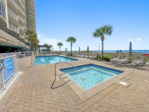 A heated pool - Always on BeachTime! Platinum 5 Star! Huge Balcony, Beachfront! Discounts! (Panama City Beach)