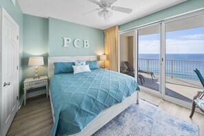 2 bedrooms, free WiFi, bed sheets - Always on Beachtime! Delightful, Clean & Comfortable. Beachfront. Huge Balcony (Panama City Beach)