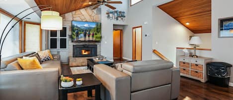 TV, fireplace, table tennis