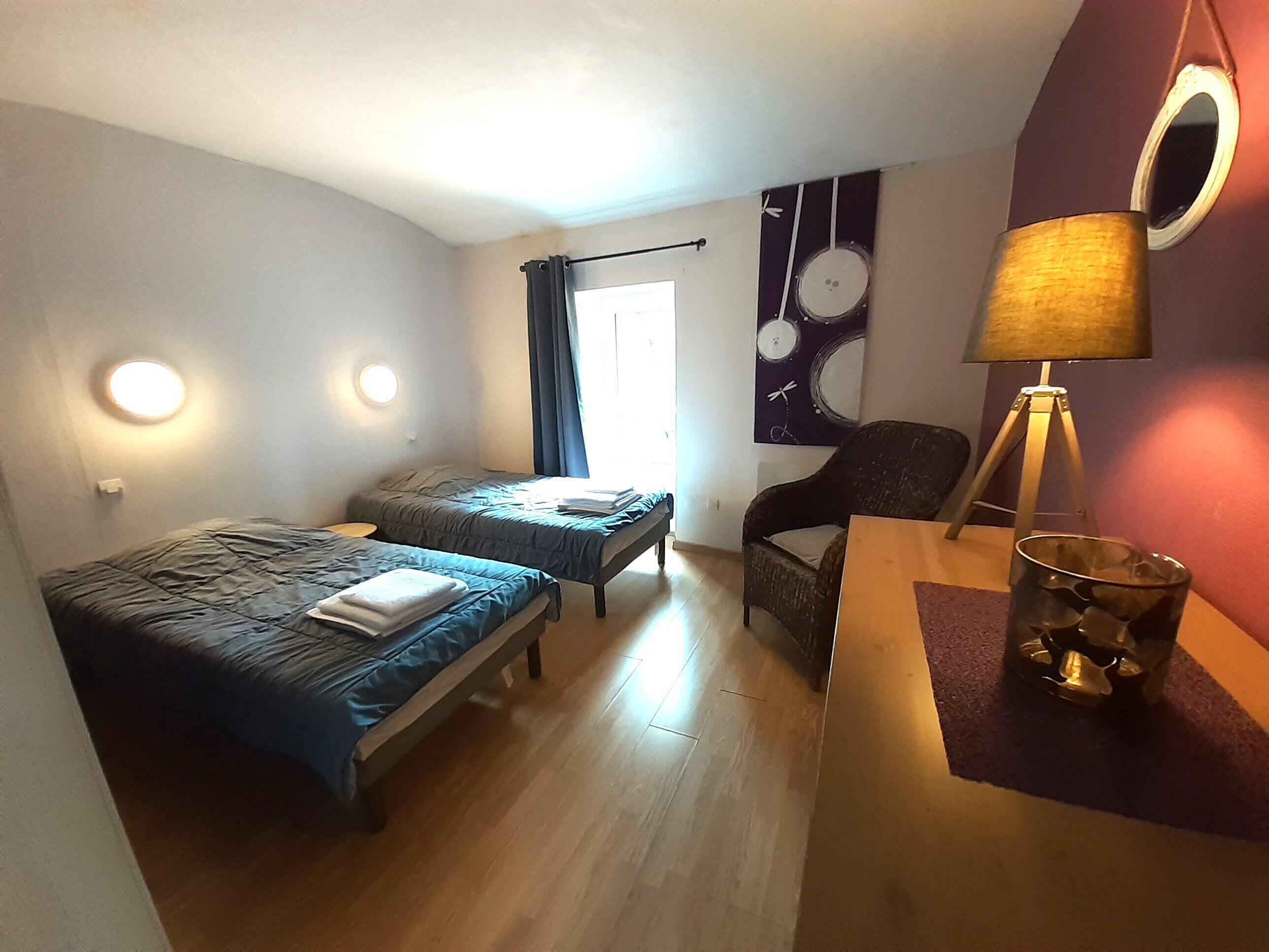 2 chambres, Wi-Fi gratuit, draps fournis