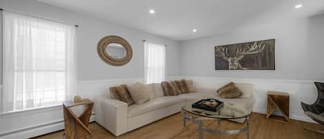 Smart TV, fireplace, video games, books