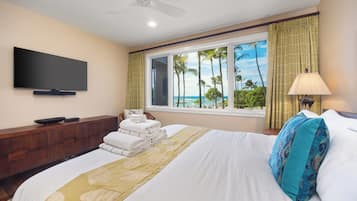 4 bedrooms, desk, iron/ironing board, travel crib