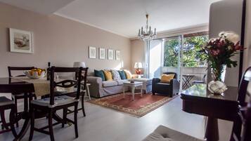 Smart TV, DVD player, books