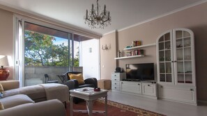 Een smart-tv, een dvd-speler en boeken