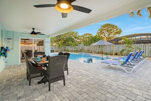 A heated pool