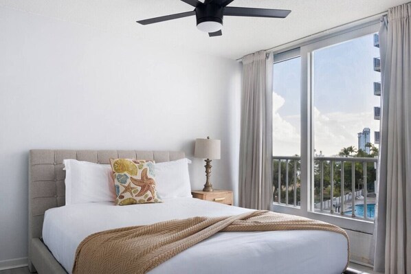 Blackout curtains, iron/ironing board, travel cot, WiFi