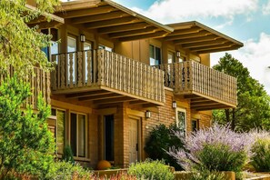 Exterior - Fort Marcy 01 | Walk to Plaza | Private Balcony | Balcony | Hot Tub | Pool | End Unit | 2 Levels (Santa Fe)