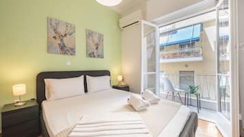 Leilighet – city | 1 soverom, sengetøy i egyptisk bomull og sengetøy av topp kvalitet