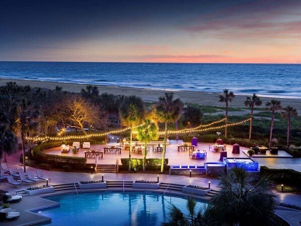 Piscine extérieure, piscine chauffée