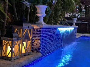 Piscine extérieure, piscine chauffée