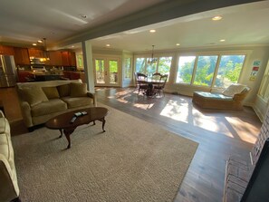 TV, DVD player, stereo