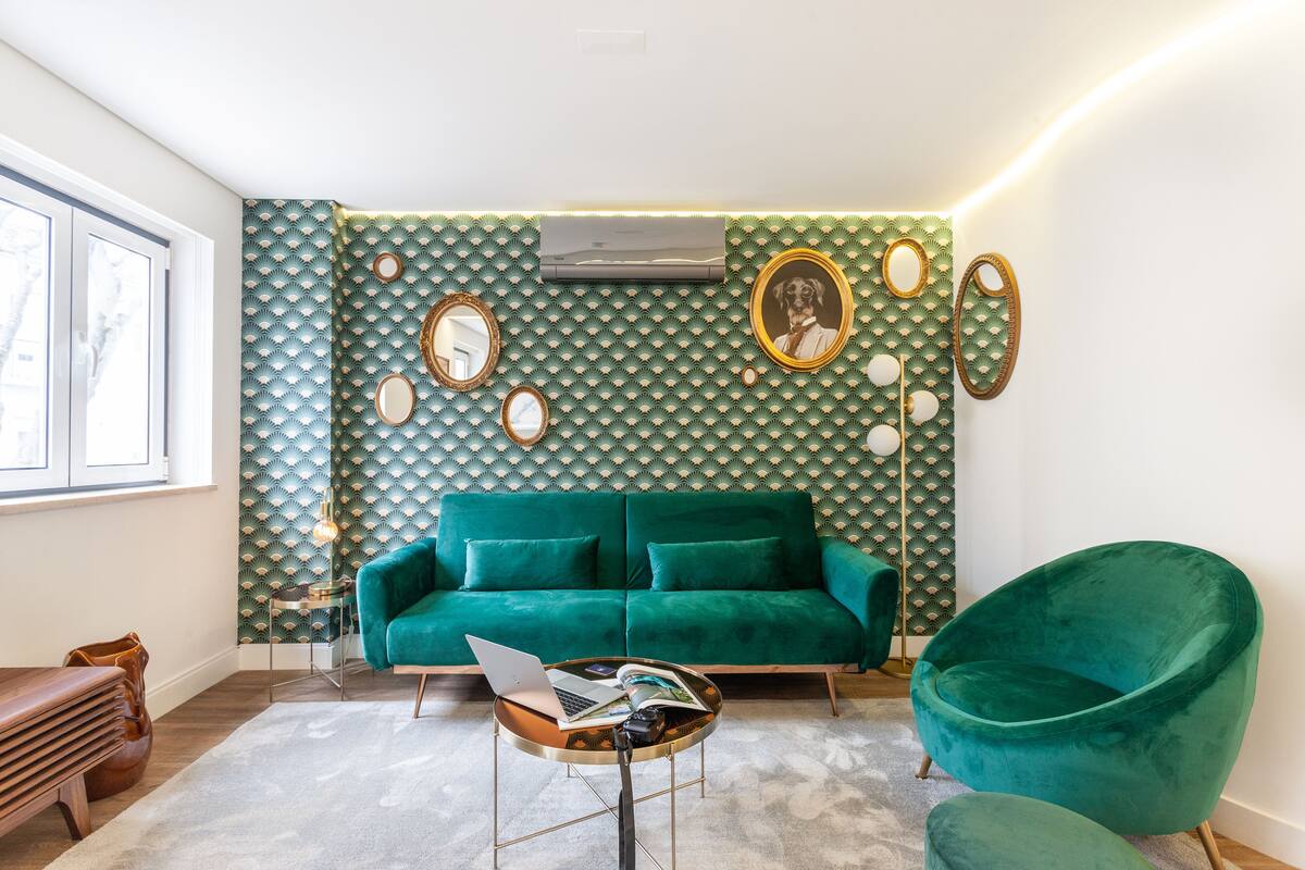 Comfort-Apartment, 1 Queen-Bett, Nichtraucher, Blick auf den Innenhof | Wohnbereich