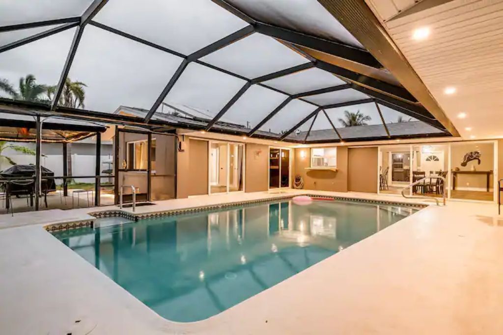 Piscine extérieure, piscine chauffée