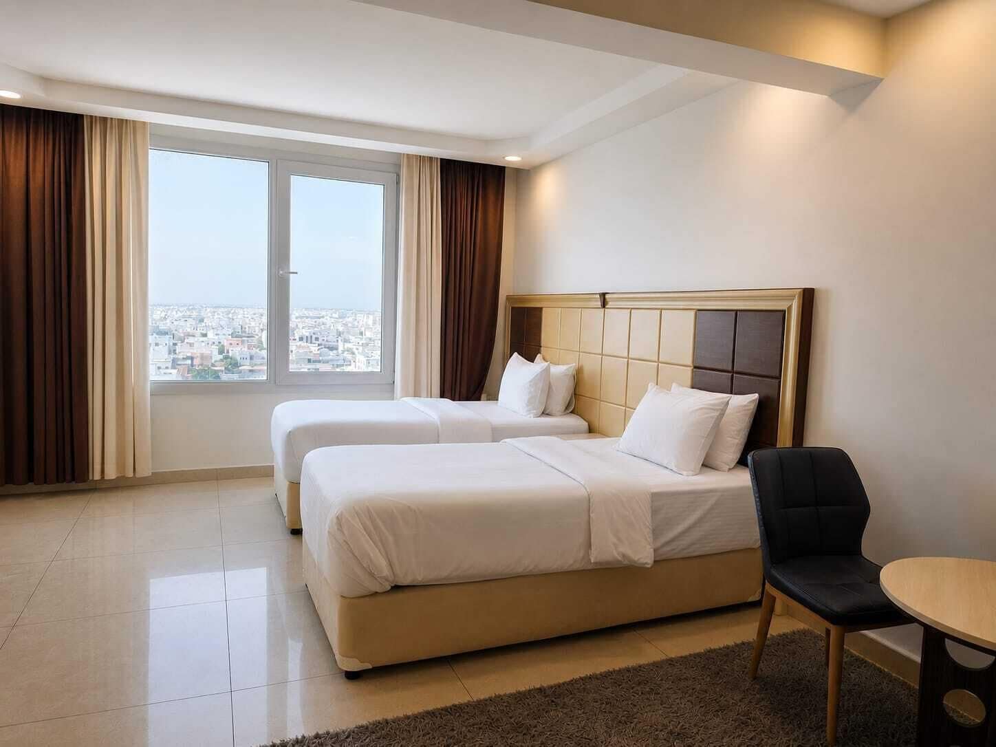 Standard Room, 2 Single Beds, City View | Frette Italian sheets, premium bedding, in-room safe, soundproofing