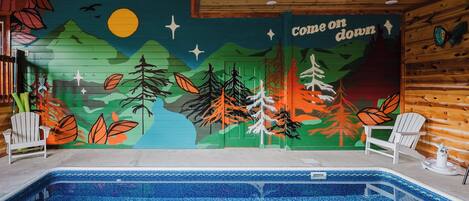 Indendørs pool, opvarmet pool