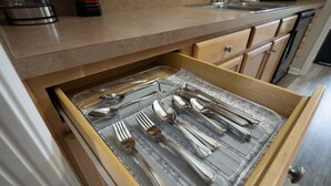 A kitchen drawer with utensils neatly arranged. - Lexington Cutie! Entire house close to UK, hospitals,  and Keeneland (Lexington)
