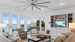 Living area - Sounds of Summer: Beachfront, Sun Deck, Screened Porch (St. George Island)